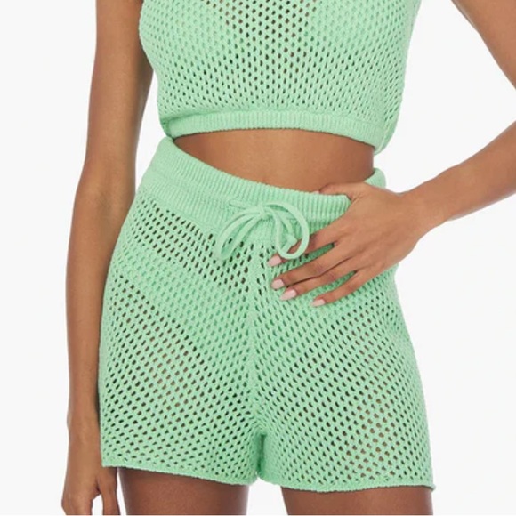 Weworewhat green crochet shorts - Picture 2 of 4